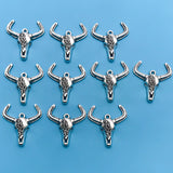 1020Pcs Alloy Retro Silvery Animal Shape Charms Horse