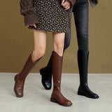 Women Kneehigh Boots Genuine Leather Natural Leather Ladies