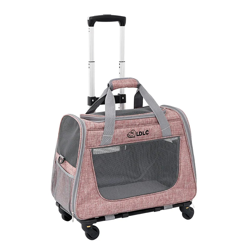 Outing Portable Breathable Puppy Carrier Pull Rod Box