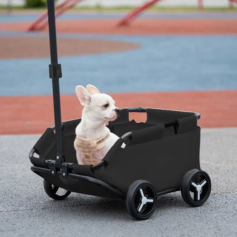 Small Pet Stroller Foldable Multifunctional Rolling Cat Carrier