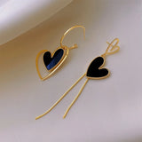 2023 New Trendy Crystal Love Heart Dangle Stud