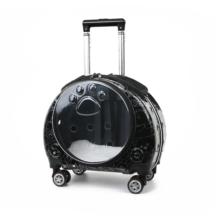 Small Transparent Pet Trolley Case Capsule Portable Dog