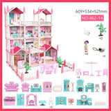 3D DIY Dream Princess Castle Villa Assembly Doll