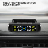 Solar Car TPMS Tire Pressure Alarm Digital Colorful
