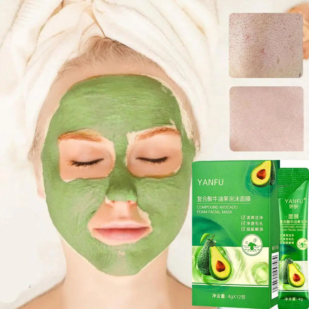 YANFU Skin Lightening Complex Avocado Foam Facial Mask