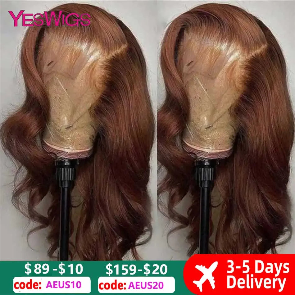 13x6 Chocolate Brown Body Wave Lace Front Wig