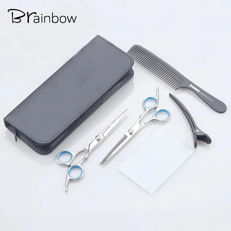 Brainbow 6''Hair Scissors Stainless Steel Salon Hairdressing