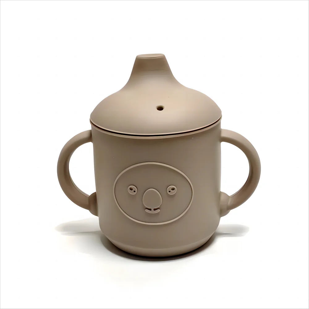 Children's Silicone Cup with Lid Learning Drinking Cup