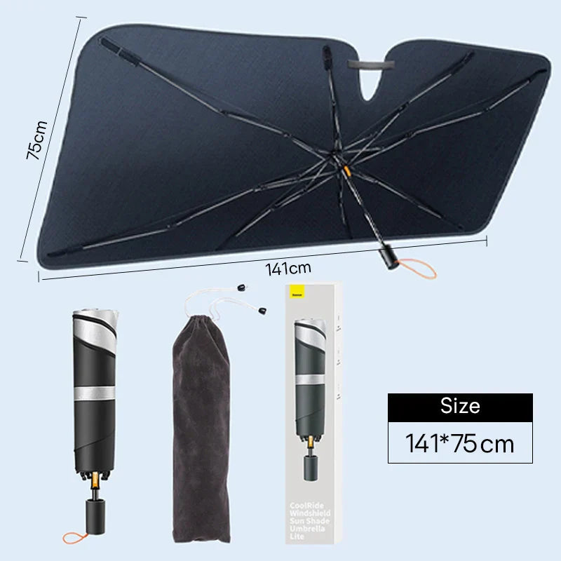 Baseus Car Windshield Sunshades Cover Foldable Sun Shade Umbrella Sunblind For Tesla Model 3 Y Front Window Sun Protection