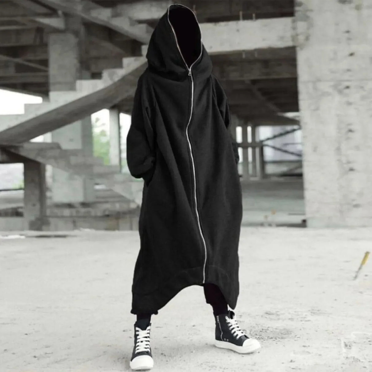 Winter Men Women Hooded Coats Gothic Long Sleeve