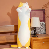 1PC 90~130cm Long Giant Cats Plush Toy Cylidrical