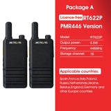 15mm Ultra-thin Mini Walkie Talkie Retevis RT622P Type