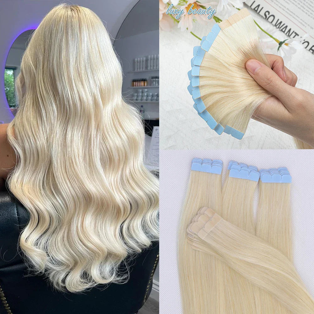 Mini Tape in Human Hair Extensions Double Side