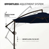 Patio Offset Hanging Umbrella 10 FT Cantilever Outdoor