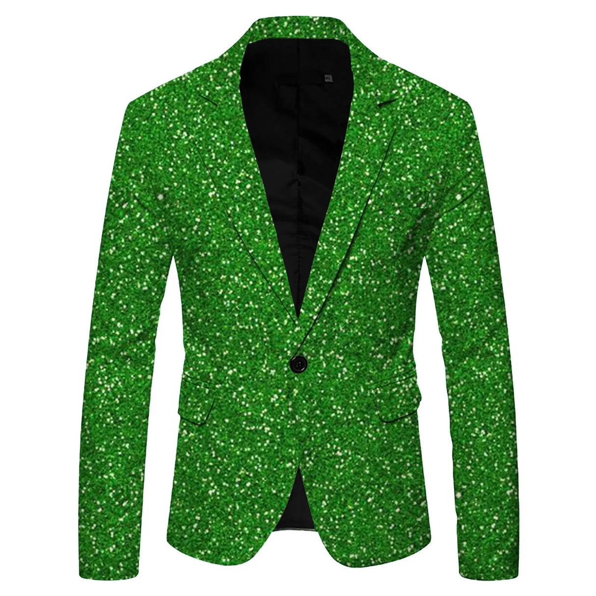 Shiny Gold Sequin Glitter Embellished Blazer Jacket Men