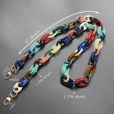 Multifunctional cross body women acrylic handbag strap bag
