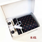 6piece Set Classic Printed DotsTies for Men Kerchief