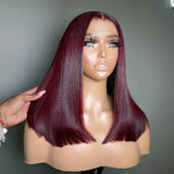 13x4 Lace Burgundy Short Bob Wig Human Hair