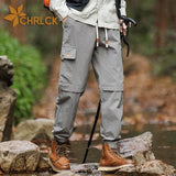 CHRLCK Men's Overalls Pants Hiking Trousers Quick Drying