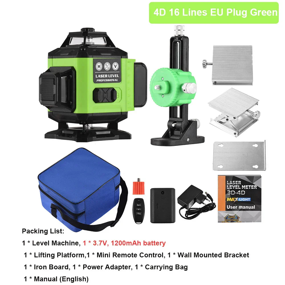 4D 16Lines 12Lines Laser Level 360 Self-leveling Leveling