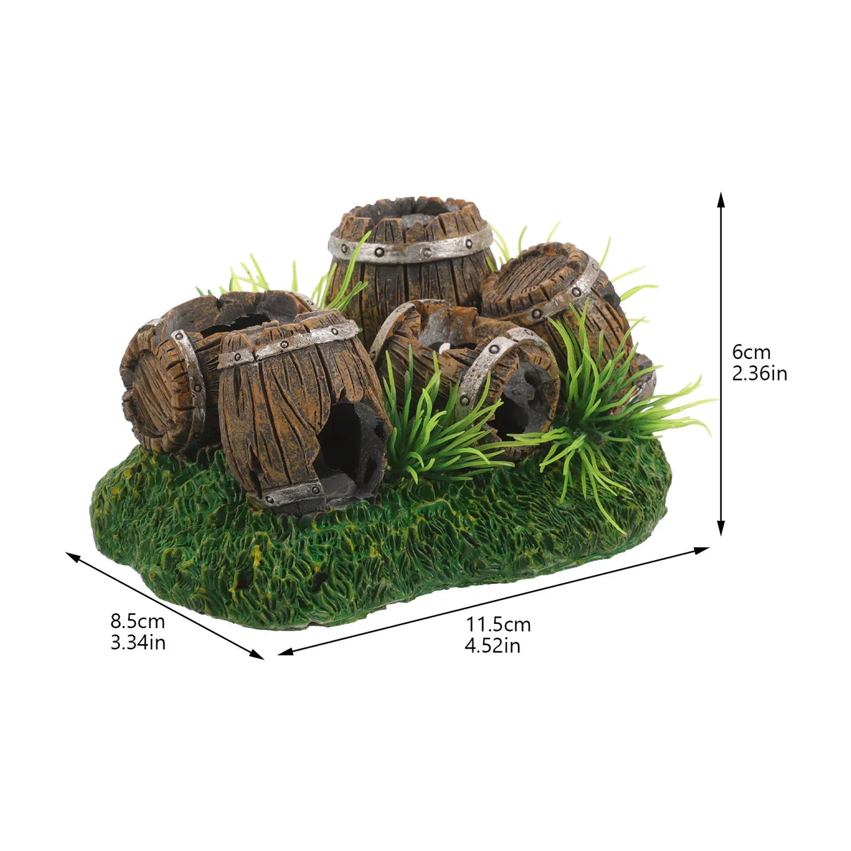Aquarium Decor Brine Shrimp Hatchery Barrel Hideout Fish