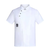 Mens Chef Jacket Short Sleeve Kitchen Clothes White