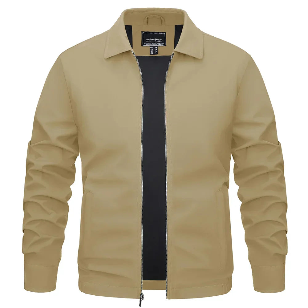 TACVASEN Lightweight Work Jackets Mens Classic Tunic Style