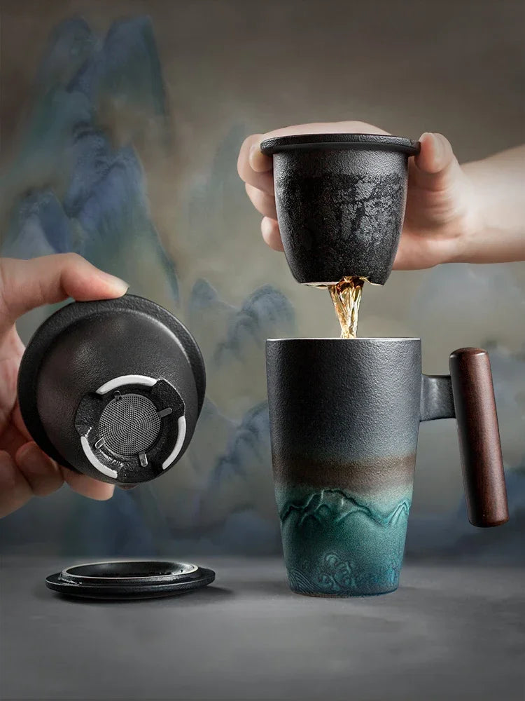 Creative Retro Mug Ceramic Large Tea Cup Coffee