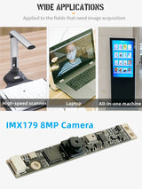 3264*2488 high resolution 8MP Fixedfocus IMX179 Sensor USB