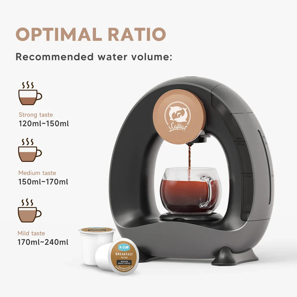 2in1 Automatic Coffee Machine Brewer Compatible with K-cup