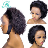 Short Pixie Bouncy Curly Bob Cut 13x4 Lace