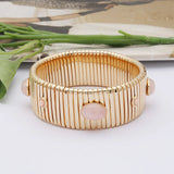 25mm Wide Spring Chain Bracelet For Woman Copper