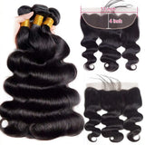 Body Wave Bundles with Frontal Brazilian Hair 34