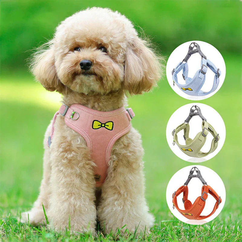 Dog Harness Dog Leash Reflective Puppy Harness Collar