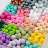 15mm 100pcs Round Silicone Beads Teether Baby Nursing