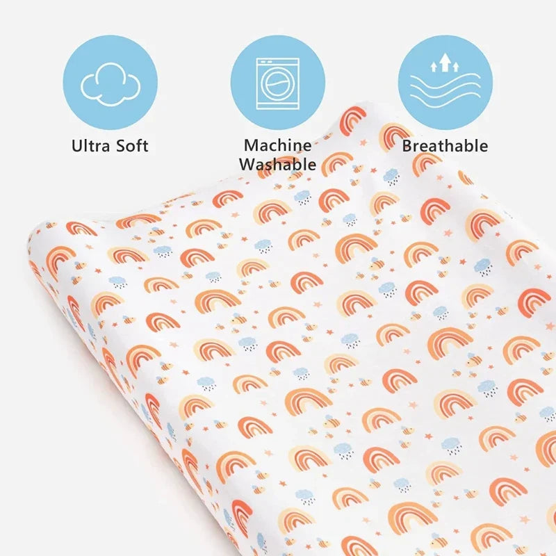 2pcs Printed Nursing Pillow Case Diaper Changing Pad