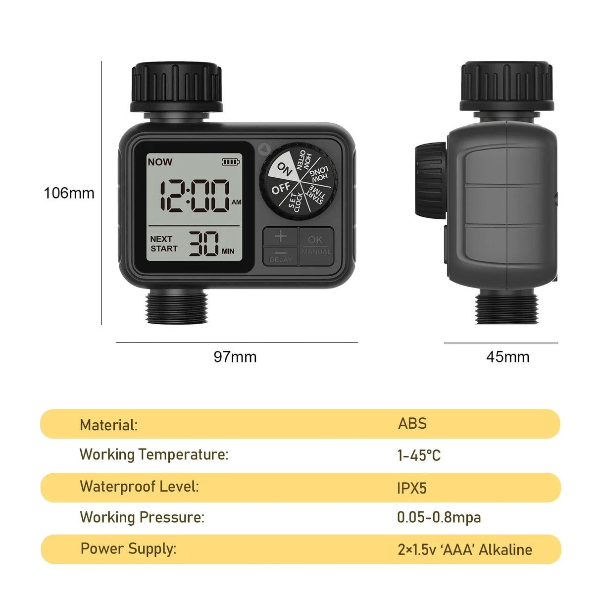 Eshico New Smart Dial & Button Water Timer
