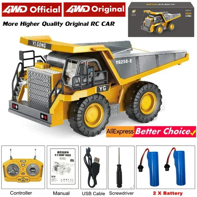 4WD Children Remote Control Excavator RC Car Alloy