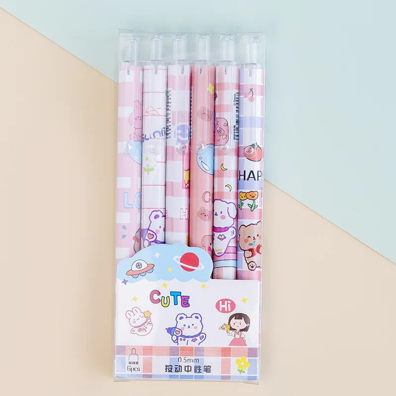 6PCS Cute Game Genshin Impact 0.5mm Gel Pens