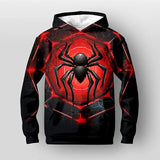 Boys Spider Hoodie Pullover Long Sleeve 3D Print
