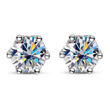 0.2ct- 4ct Moissanite Screw Back Earrings D Color