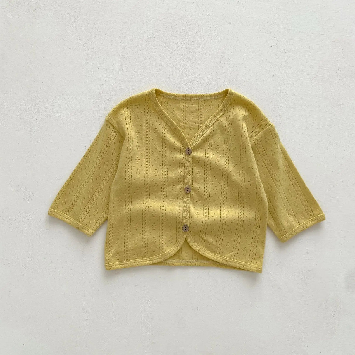 Autumn Kids Baby Girls Boys Hollow-out Solid Top