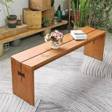 Nordic Solid Wood Bench Home Living Room Long