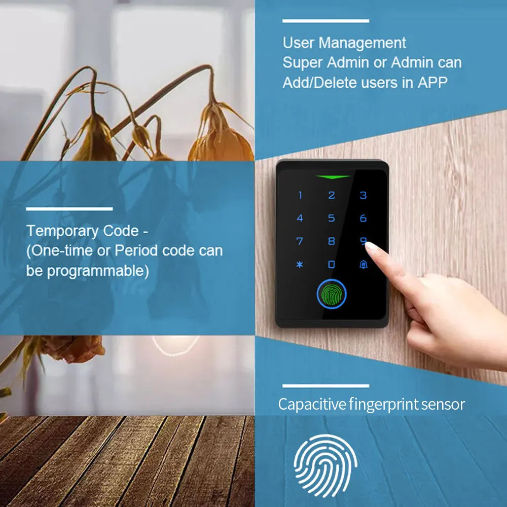 Tuya WIFI Fingerprint Access Control Kits Security Protection