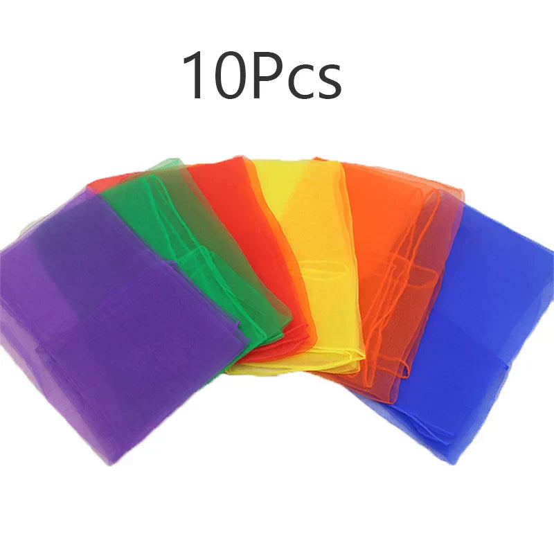 510Pcs Candy Color Gymnastics Scarves For Outdoor Game