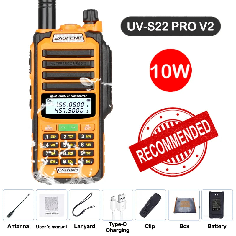 Baofeng UV S22 PRO V2 IP68 Walkie Talkie