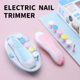 1/2PCS 6-piece Electric Nail Polisher Baby Blue Powder