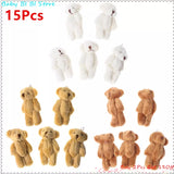 15Pcs/10/5Pcs Kawaii Small Bears Plush Soft Toys Pearl