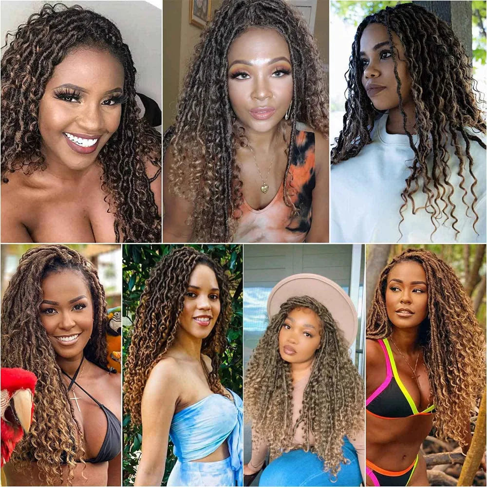 X-TRESS Goddess Faux Locs Wigs Long Braided Lace