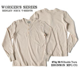 Bronson 350g Heavyweight L/S Henley Shirt Vintage Plain